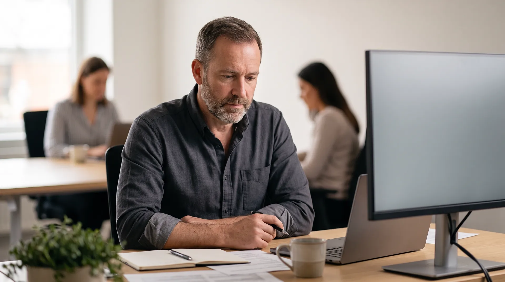 A consultant reviewing client-branded candidate profiles and placements